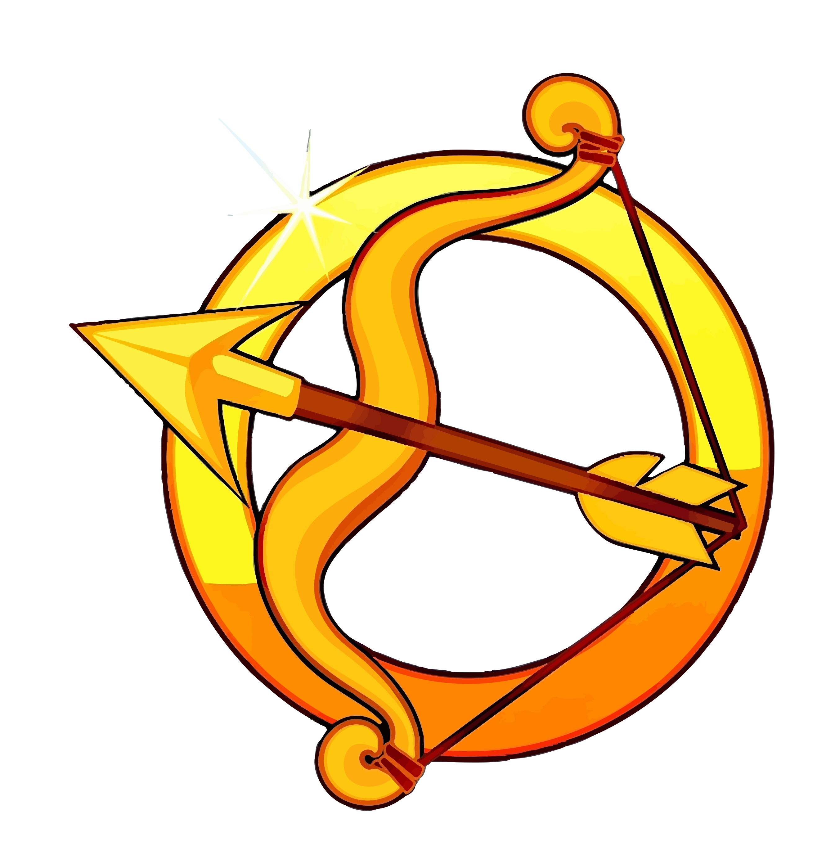 Yellow Sagittarius Logo PNG Transparent pngteam.com