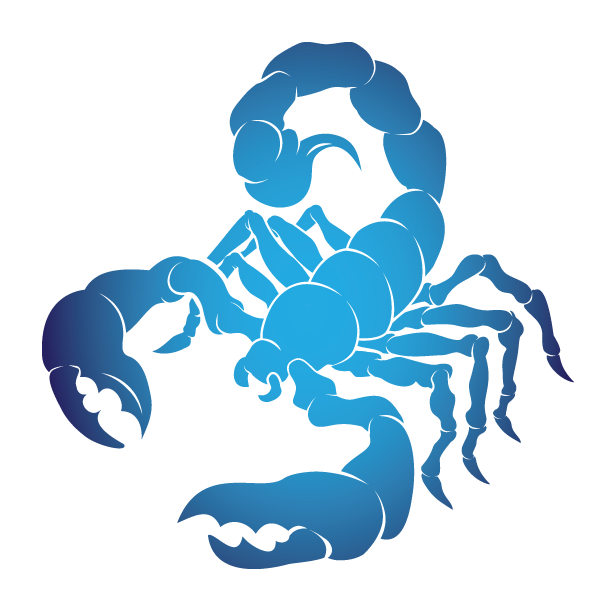 Blue Astrology Scorpio PNG File