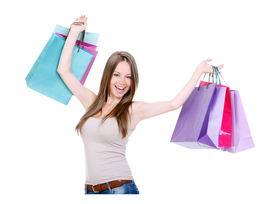 Girl with Shopping bags PNG Image in Transparent - Shopping Png