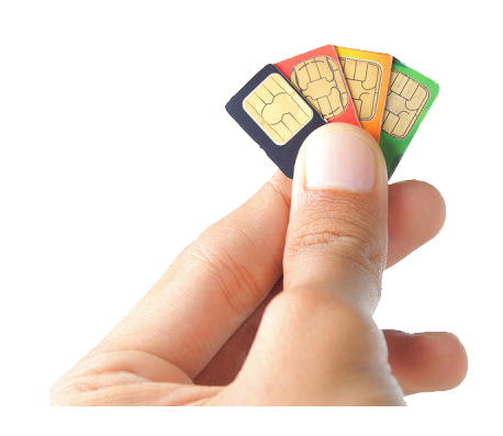 Holding Sim Cards PNG Image in High Definition