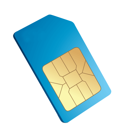 Blue Sim Card PNG HD