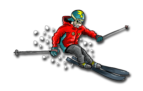Skiing Cartoon Clipart PNG Image in High Definition pngteam.com
