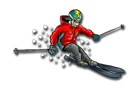 Skiing Cartoon Clipart PNG Image in High Definition - Skiing Png