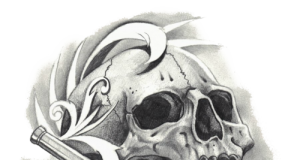 Skull Tattoo PNG Transparent pngteam.com
