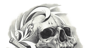 Skull Tattoo PNG Transparent