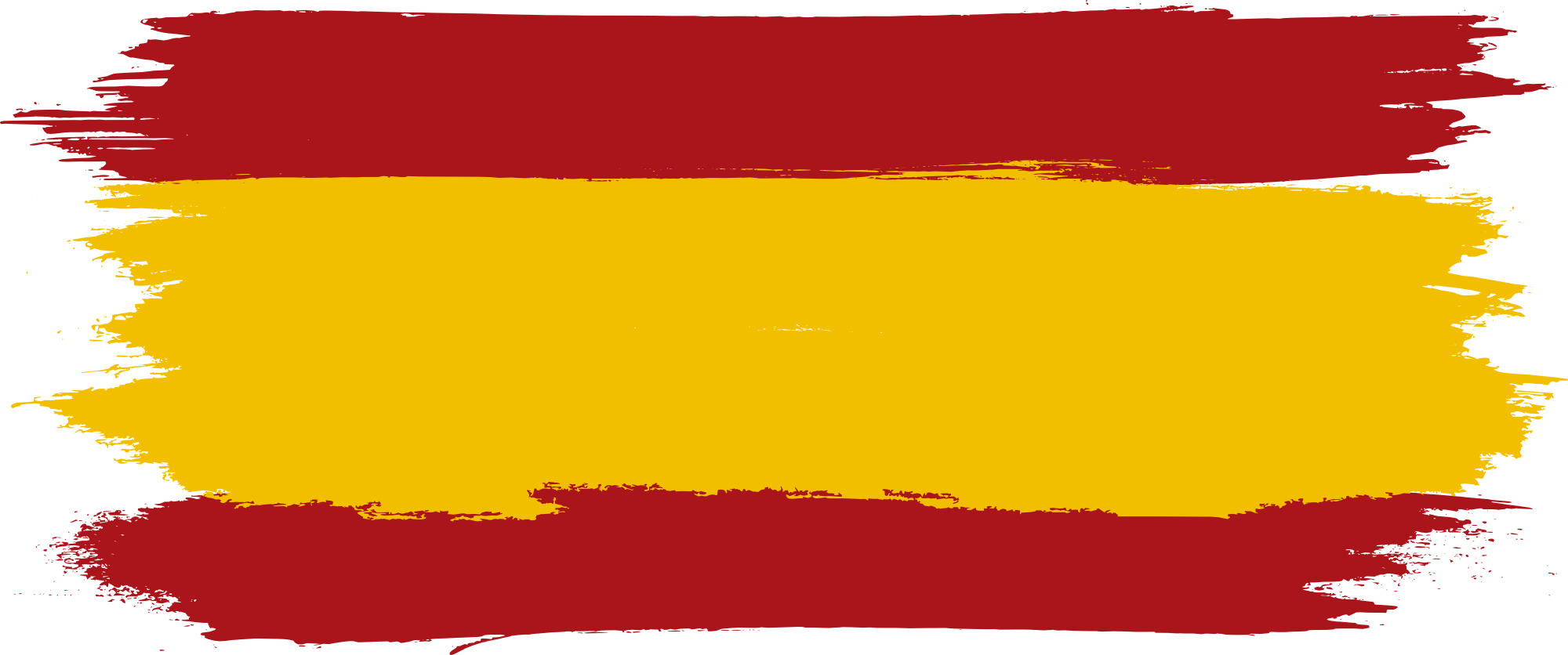 Flag of Spain PNG with Brush Stroke Transparent