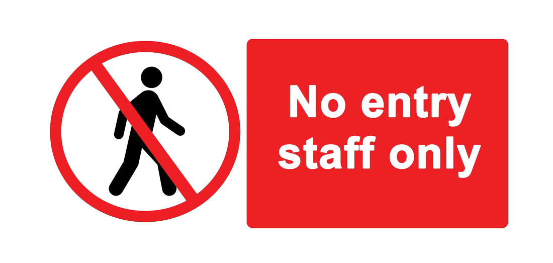 Staff Only Symbol PNG