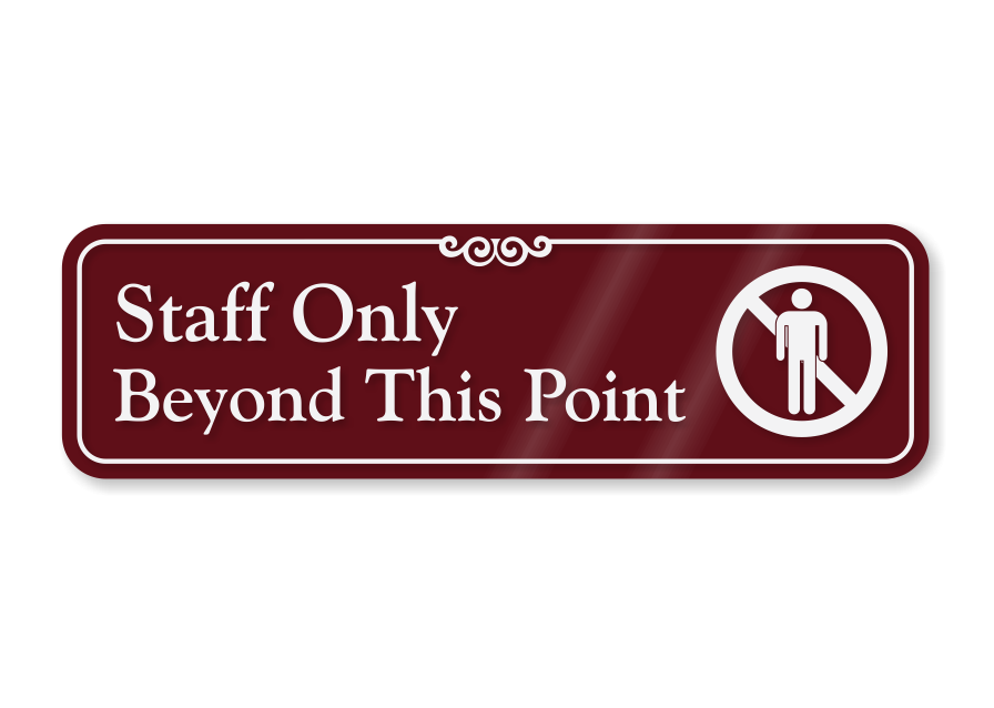 Staff Only Symbol PNG HD File pngteam.com