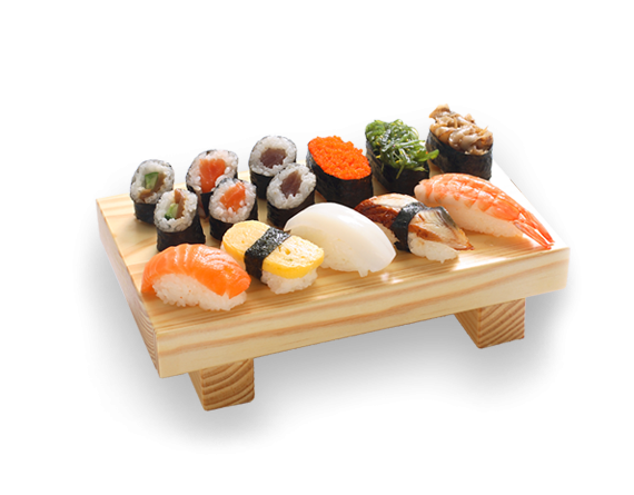 Sushi on Table PNG HQ