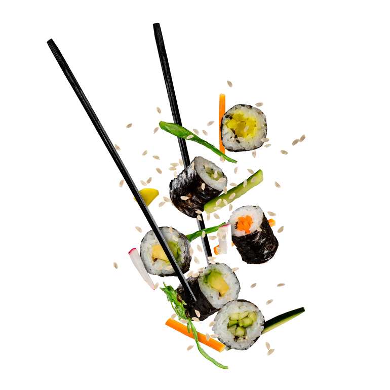 Sushi Falling PNG HD  - Sushi Png