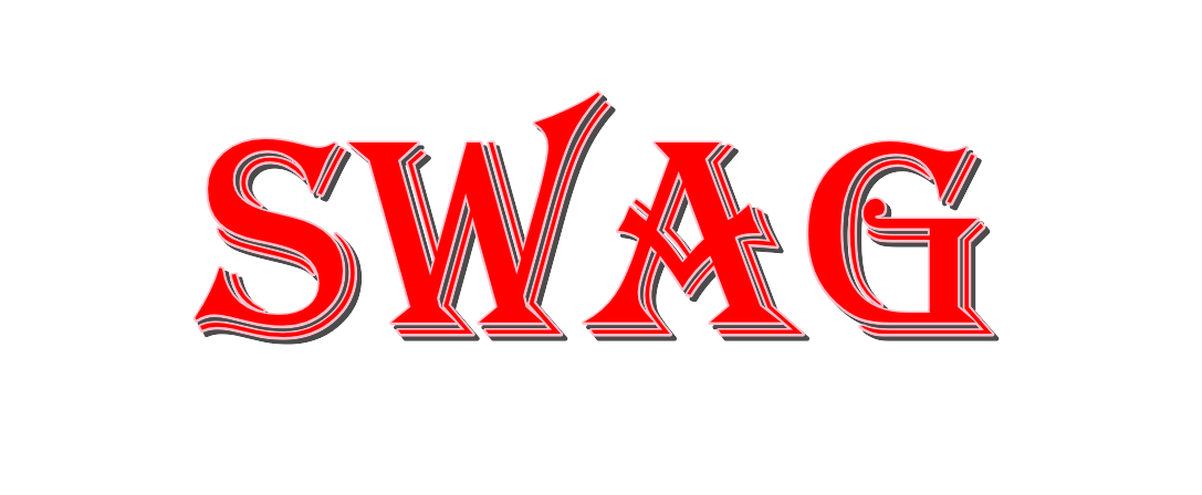 Swag Logo PNG Transparent Red Text Logo pngteam.com