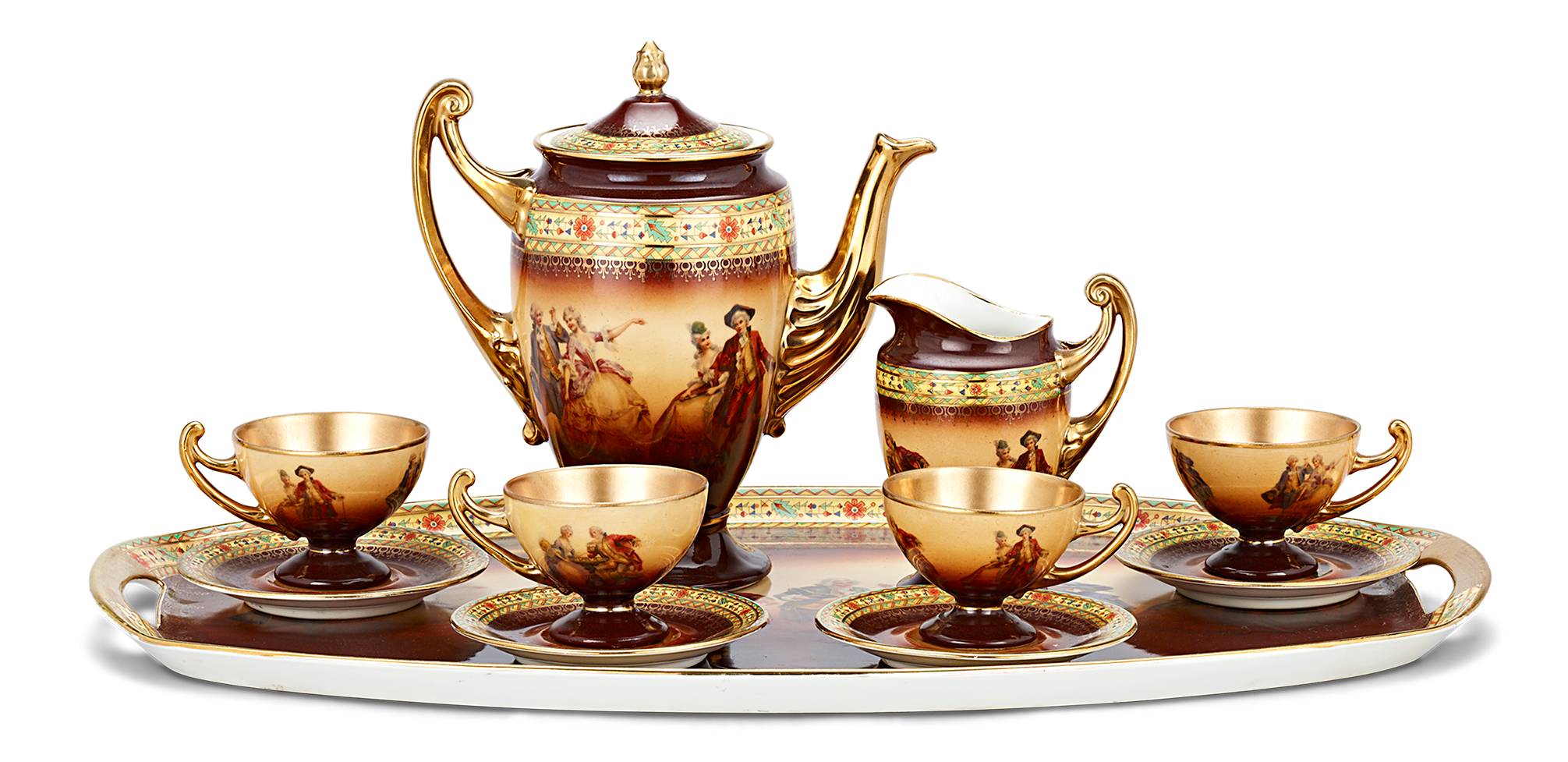 Tea Set with Cups PNG Transparent