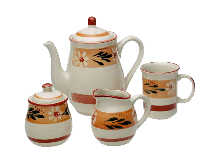 Tea Set 3 Cups PNG Image in High Definition