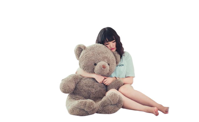 Teddy Bear And Girl PNG pngteam.com