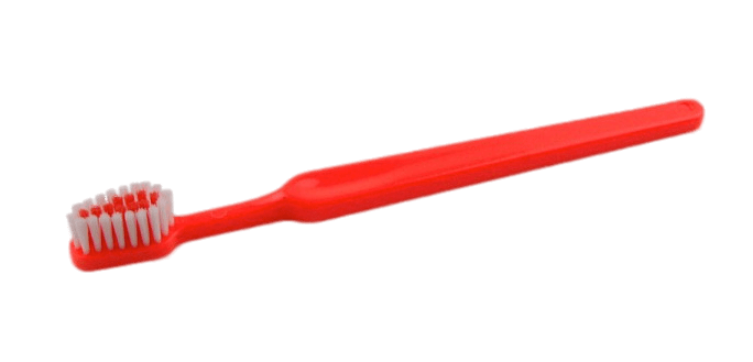 Red Plastic Toothbrush PNG File