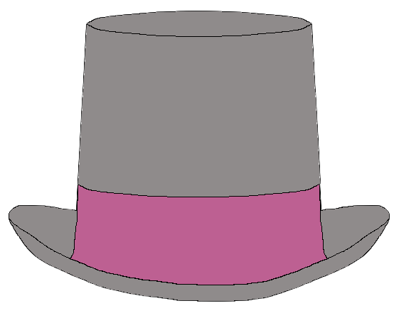 Top Hat Clipart Grey And Pink