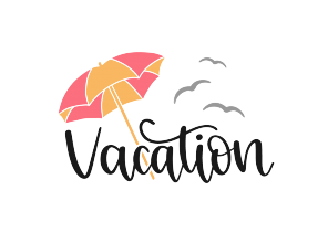 Vacation Text And Icon PNG pngteam.com