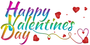 Happy Valentines Day Ribbon Word PNG pngteam.com