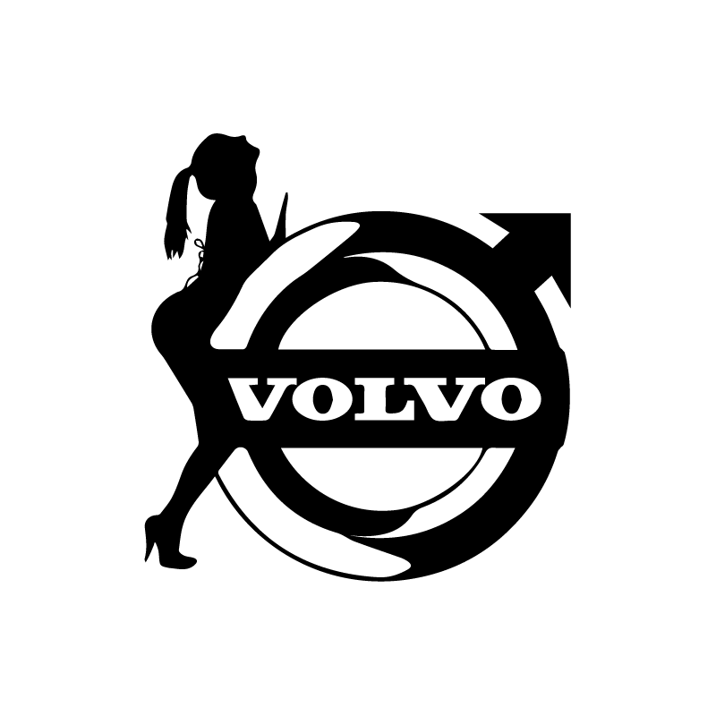 Volvo Logo And Sexy Girl PNG pngteam.com