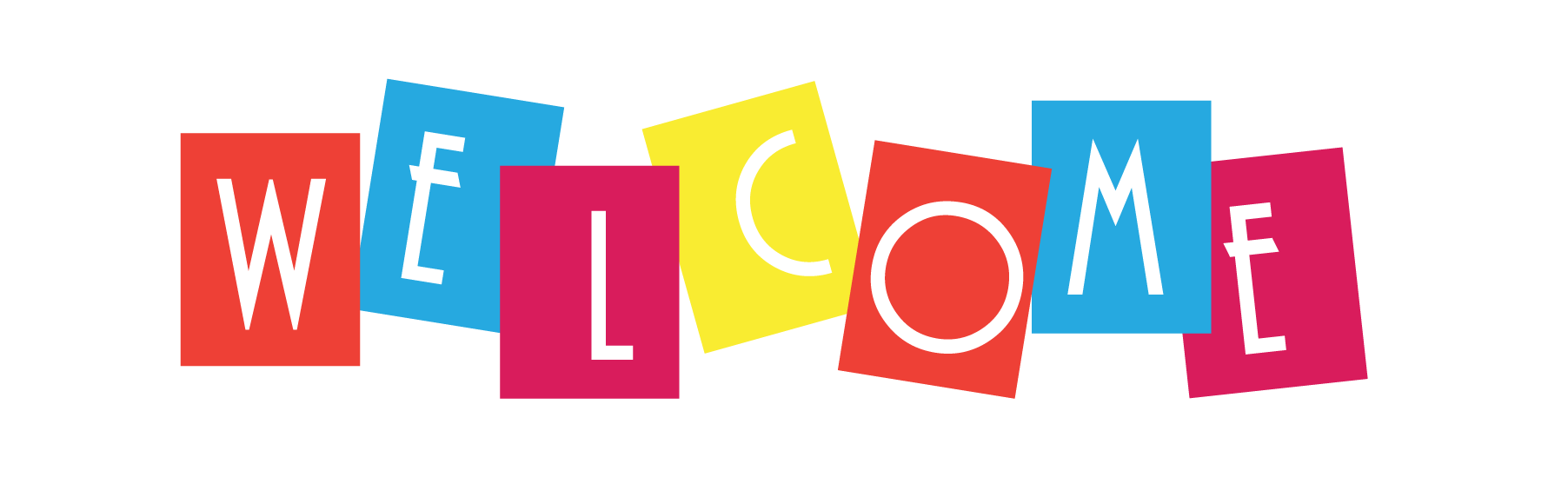 Colorful Welcome Text PNG Transparent