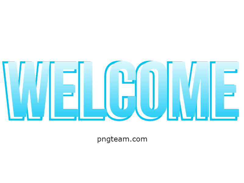 Blue Welcome Transparent - Welcome Png
