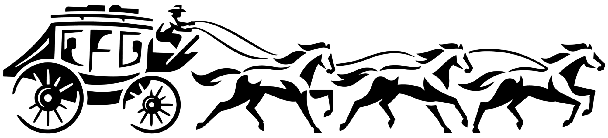 Wells Fargo Horses Logo Black PNG Transparent pngteam.com