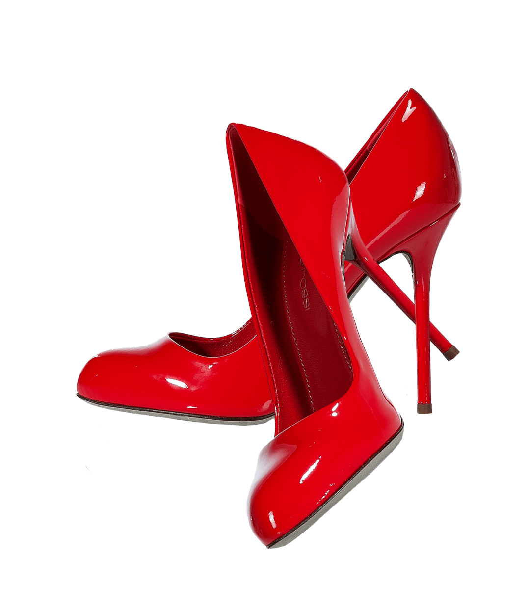 Shiny Pair Of Red Women Shoes Transparent PNG Image pngteam.com